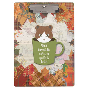 Fall Break Cat Planner Klemmbrett