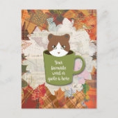 Fall Break Cat Postkarte (Vorderseite)