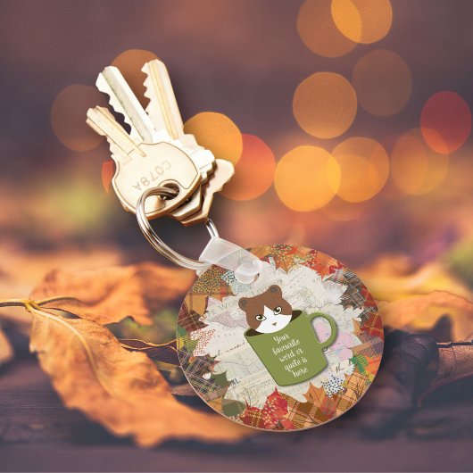 Fall Break Cat Schlüsselanhänger