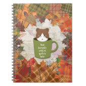 Fall Break Cat Spiral Foto Notebook Notizblock (Vorderseite)