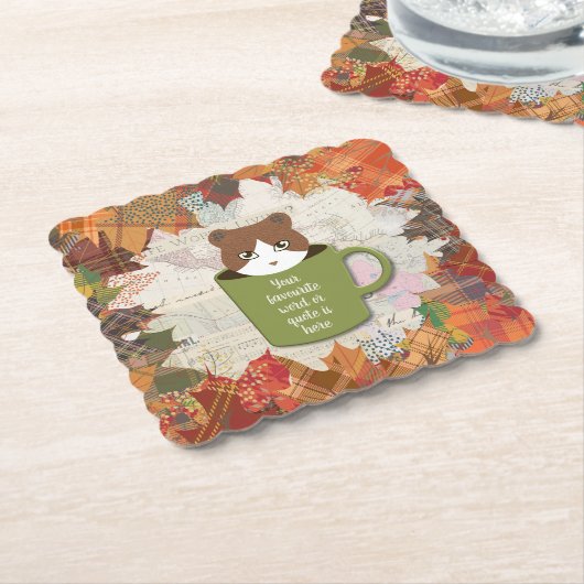 Fall Break Cat Untersetzer (angewinkelt)