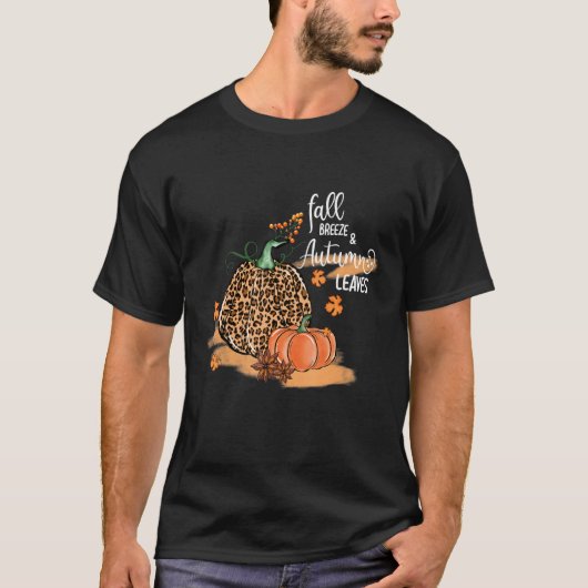 Fall Breeze And Autumun Leaves T-Shirt (Vorderseite)