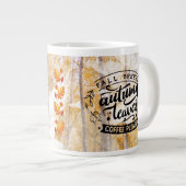 Fall Breeze Herbst Blätter Kaffee Bitte Jumbo-Tasse (Vorderseite Rechts)