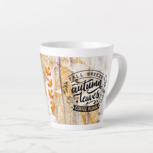 Fall Breeze Herbst Blätter Kaffee Bitte Milchtasse (Rechte Ecke)