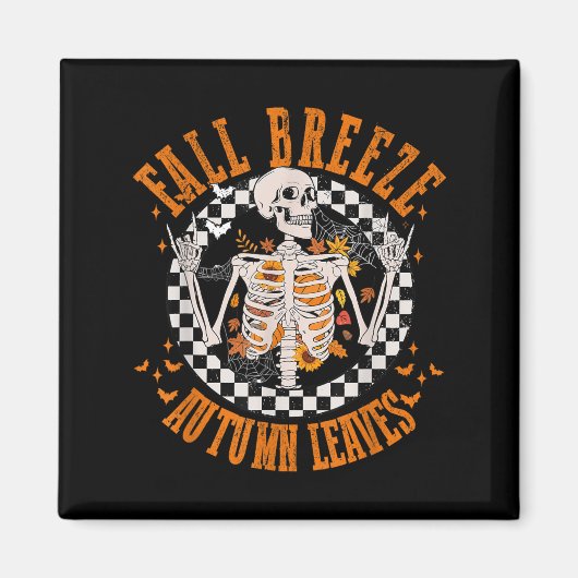 Fall Breeze Herbst Blätter Skelett Blume Thanksgi Magnet (Vorne)