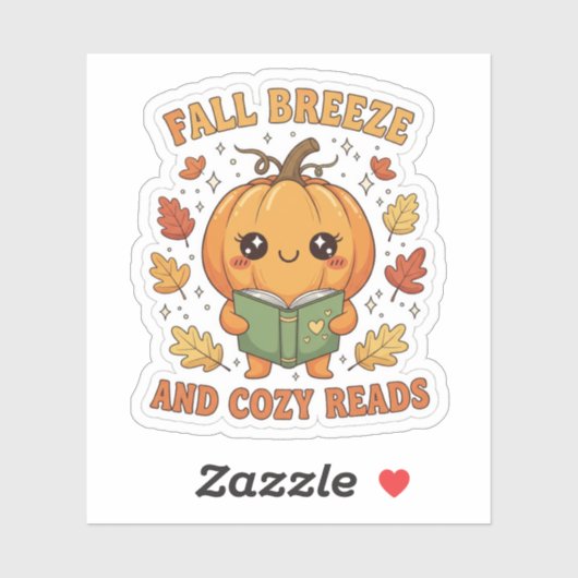 Fall Breeze und Cosy Reads Sticker - Niedlicher Pu (Blatt)