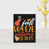 Fall Breeze und Herbst Blätter Karte (Gelbe Blume)