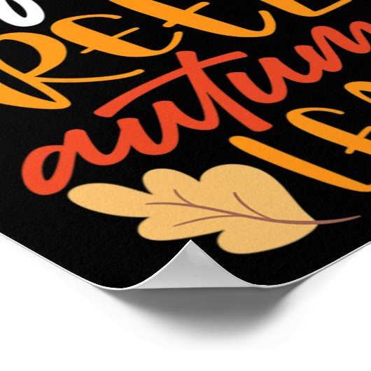 Fall Breeze und Herbst Blätter Poster (Ecke)