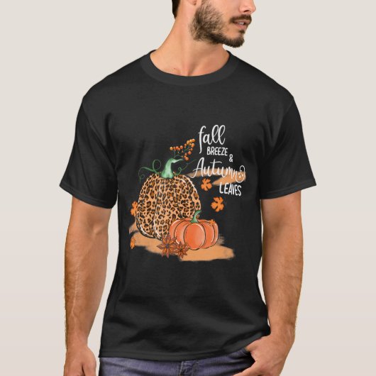Fall Breeze und Herbst Blätter Pumpkin Gewürz T-Shirt (Vorderseite)
