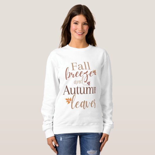 Fall Breeze und Herbst-Blätter Sweatshirt (Vorne ganz)