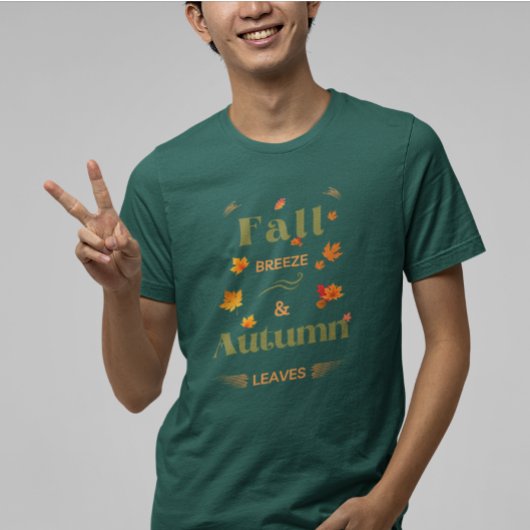 Fall Breeze und Herbst verlassen Design T-Shirt