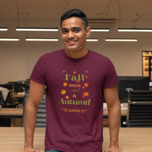 Fall Breeze und Herbst verlassen Design T-Shirt