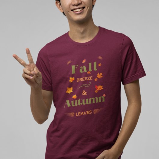 Fall Breeze und Herbst verlassen Design T-Shirt