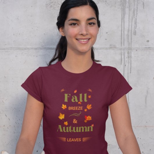 Fall Breeze und Herbst verlassen Design T-Shirt