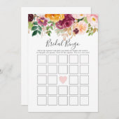 Fall Bridal Bingo Showspiel Einladung (Vorne/Hinten)