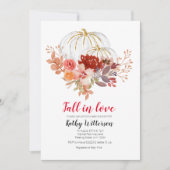 Fall Bridal Dusche Einladung Burgundy (Vorderseite)