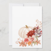 Fall Bridal Dusche Einladung Burgundy (Rückseite)