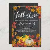 Fall Bridal Dusche Einladung Chalkboard (Vorne/Hinten)