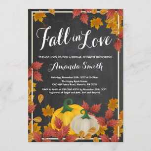 Fall Bridal Dusche Einladung Chalkboard