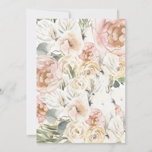 Fall Bridal Dusche Einladung, Emerald Green Einladung (Rückseite)