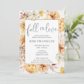 FALL Bridal Dusche Einladung, Fall in Liebe Ankündigung (Stehend Vorderseite)