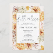 FALL Bridal Dusche Einladung, Fall in Liebe Ankündigung (Vorne/Hinten)