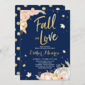 Fall Bridal Dusche Einladung Fall in Liebe Dusche (Vorne/Hinten)