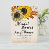 Fall Bridal Dusche Einladung - Grün & Golden (Stehend Vorderseite)