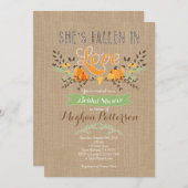 Fall Bridal Dusche Einladung mit Pumpkin (Vorne/Hinten)