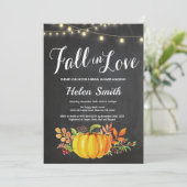 Fall Bridal Dusche Einladung String Lights (Stehend Vorderseite)