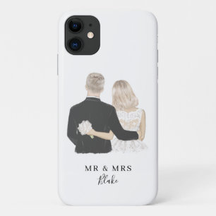 Fall Bride and Groom Illustration Case-Mate iPhone Hülle