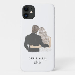 Fall Bride and Groom Illustration Case-Mate iPhone Hülle