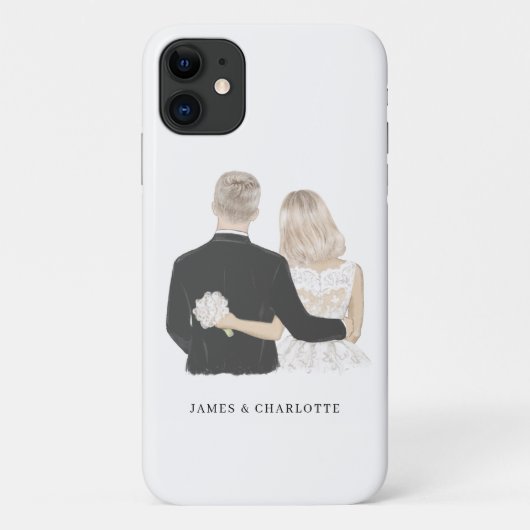 Fall Bride and Groom Illustration Case-Mate iPhone Hülle (Rückseite)