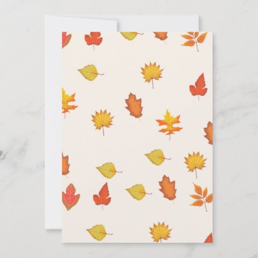 Fall Bridge & Groom Trivia Brautparty Card Ankündigung (Rückseite)