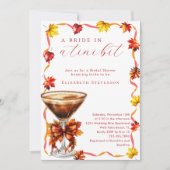 Fall Bridge in einem Tini-Bit Martini-Brautparty Einladung (Vorderseite)