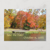 Fall Bridge Save the Date Postkarte (Vorderseite)