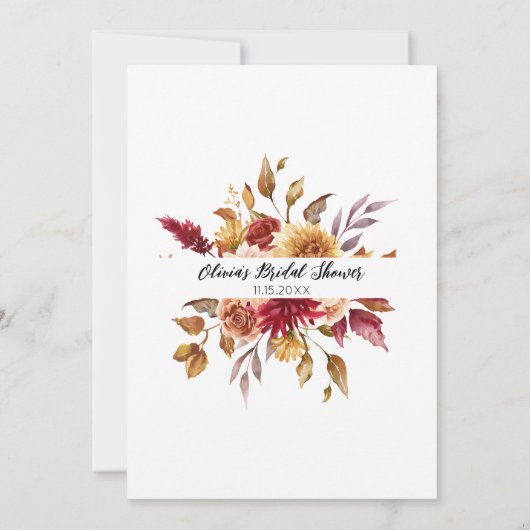 Fall Brie oder Groom Spiel vollständig editierbare Einladung (Rückseite)