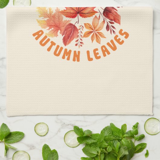 Fall Brise, Herbst Blätter - Whimsischer Fall Geschirrtuch (Gefaltet)