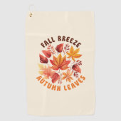 Fall Brise, Herbst Blätter - Whimsischer Fall Golfhandtuch (Vorderseite)