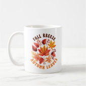 Fall Brise, Herbst Blätter - Whimsischer Fall Kaffeetasse (Links)