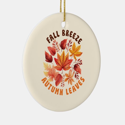 Fall Brise, Herbst Blätter - Whimsischer Fall Keramik Ornament (Rechts)