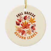 Fall Brise, Herbst Blätter - Whimsischer Fall Keramik Ornament (Vorne)