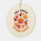 Fall Brise, Herbst Blätter - Whimsischer Fall Keramik Ornament (Links)