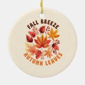Fall Brise, Herbst Blätter - Whimsischer Fall Keramik Ornament (Hinten)