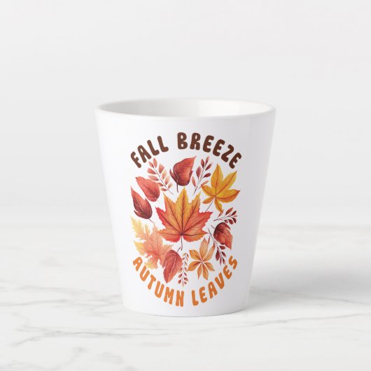 Fall Brise, Herbst Blätter - Whimsischer Fall Milchtasse (Vorderseite)