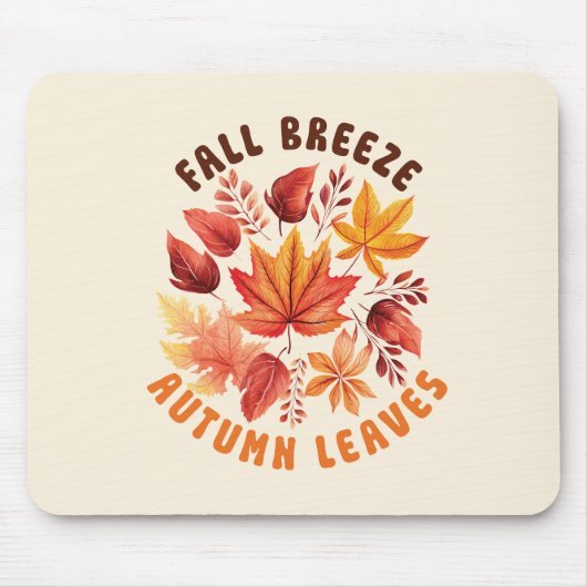 Fall Brise, Herbst Blätter - Whimsischer Fall Mousepad (Vorne)