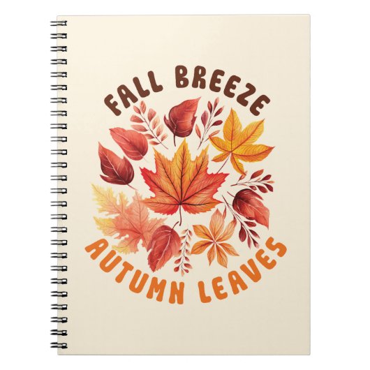 Fall Brise, Herbst Blätter - Whimsischer Fall Notizblock (Vorderseite)