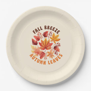 Fall Brise, Herbst Blätter - Whimsischer Fall Pappteller