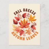 Fall Brise, Herbst Blätter - Whimsischer Fall Postkarte (Vorderseite)