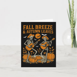Fall Brise und Herbst verlassen Skelett spielen Gu Karte